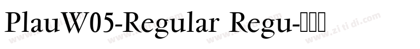 PlauW05-Regular Regu字体转换
